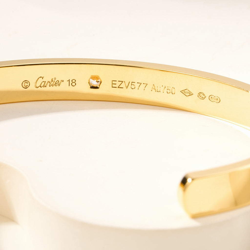 [⭐Seralia]LOVE BRACELET 6.1MM 1 DIAMOND OPEN CUFF