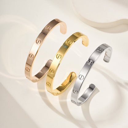 [⭐Seralia]LOVE BRACELET 6.1MM OPEN CUFF