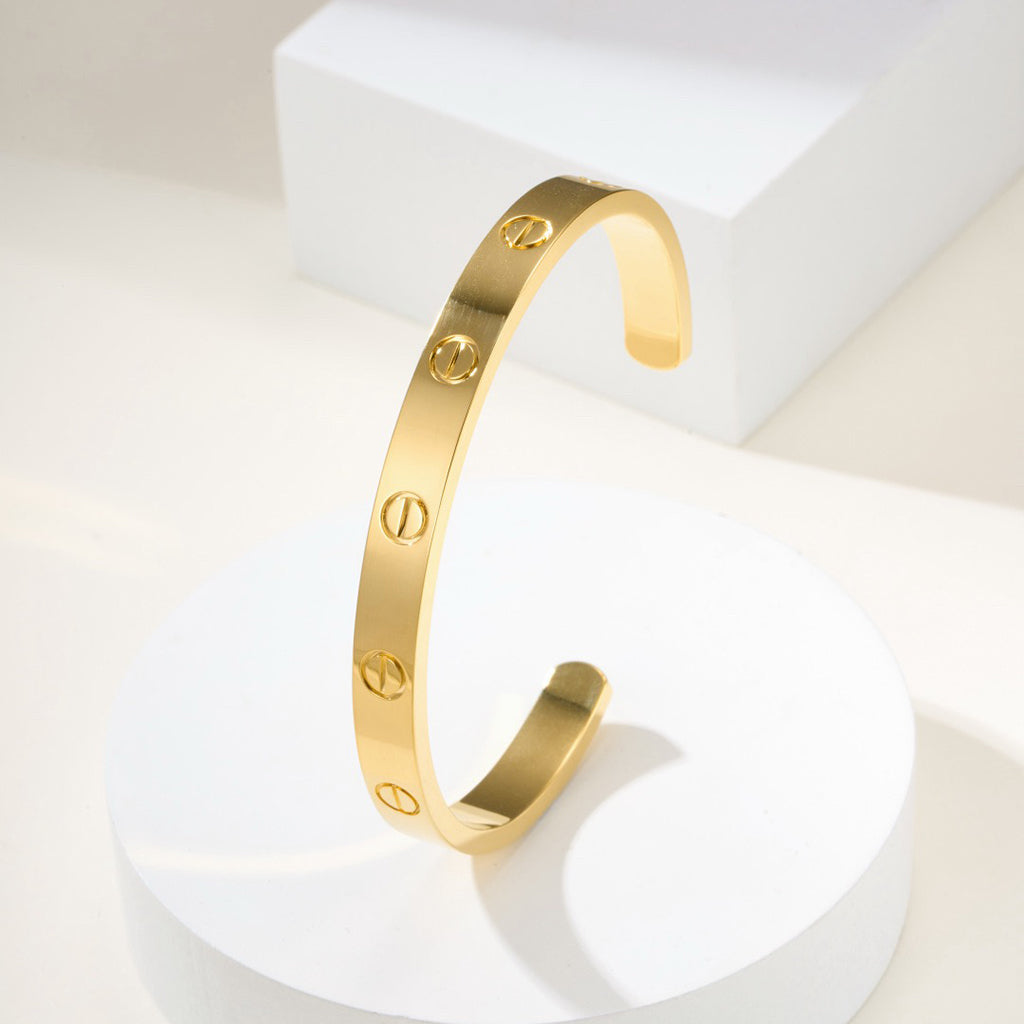 [⭐Seralia]LOVE BRACELET 6.1MM OPEN CUFF