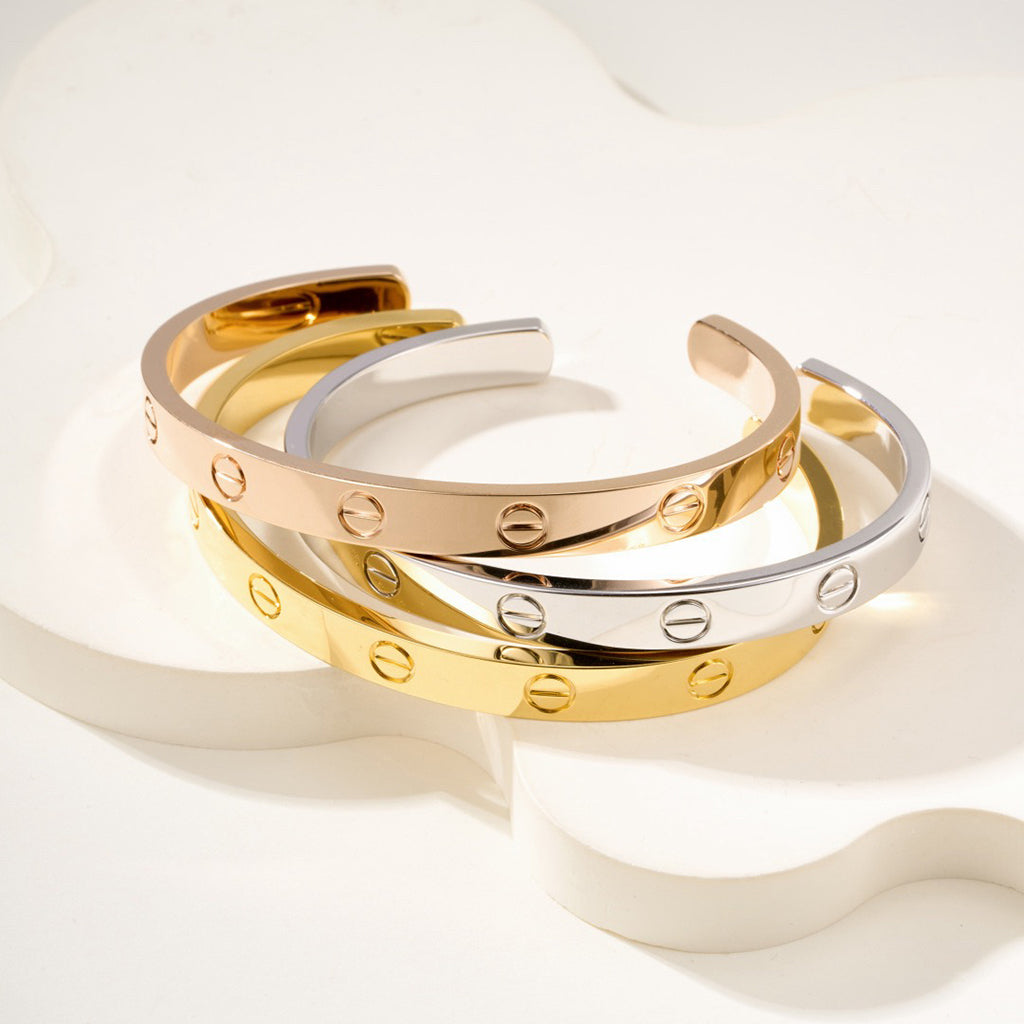 [⭐Seralia]LOVE BRACELET 6.1MM OPEN CUFF