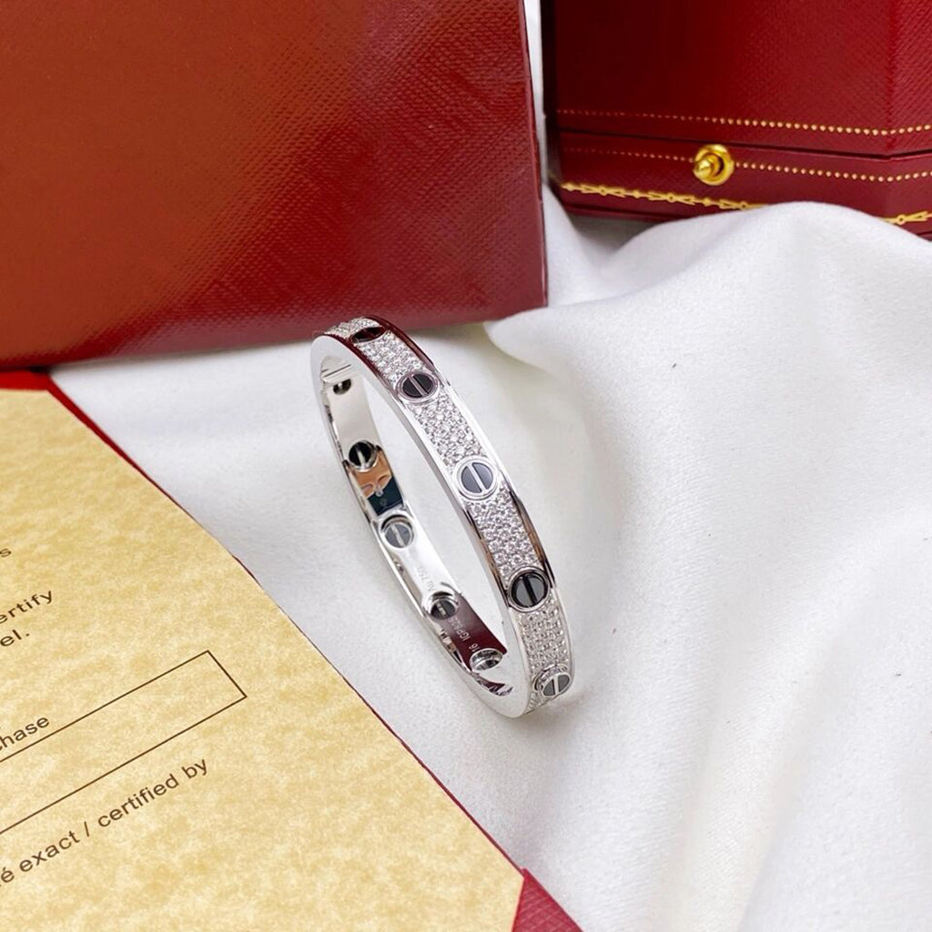 [⭐Seralia]LOVE BRACELET 6.1MM DIAMOND-PAVED CERAMIC