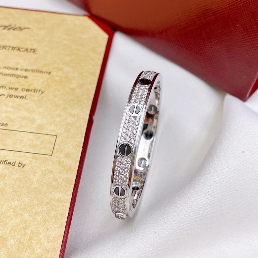 [⭐Seralia]LOVE BRACELET 6.1MM DIAMOND-PAVED CERAMIC