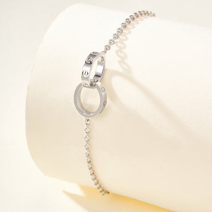 [⭐Seralia]LOVE BRACELET DOUBLE RING