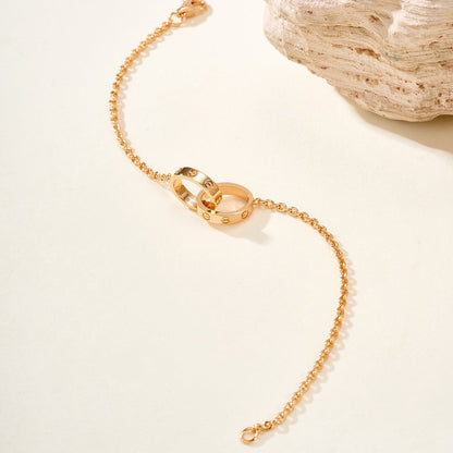 [⭐Seralia]LOVE BRACELET DOUBLE RING