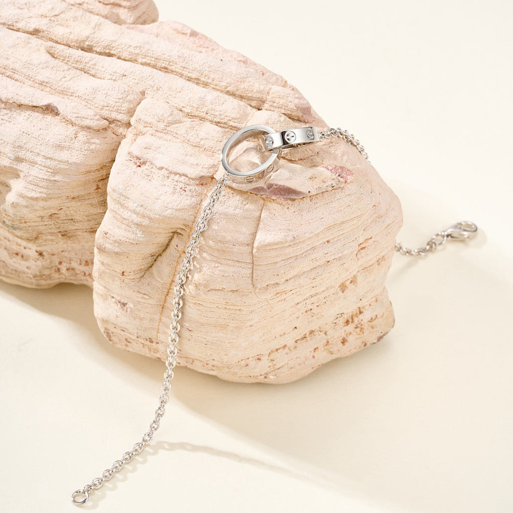 [⭐Seralia]LOVE BRACELET DOUBLE RING
