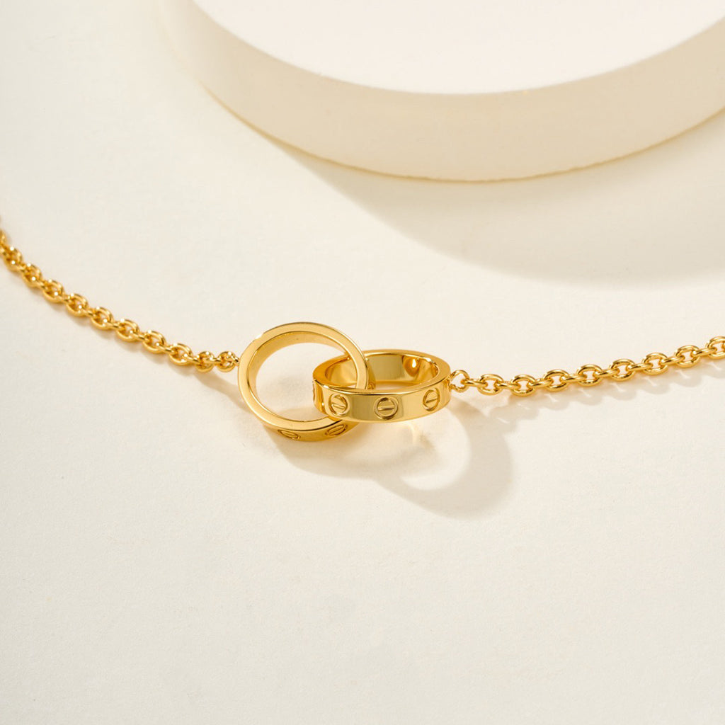 [⭐Seralia]LOVE BRACELET DOUBLE RING