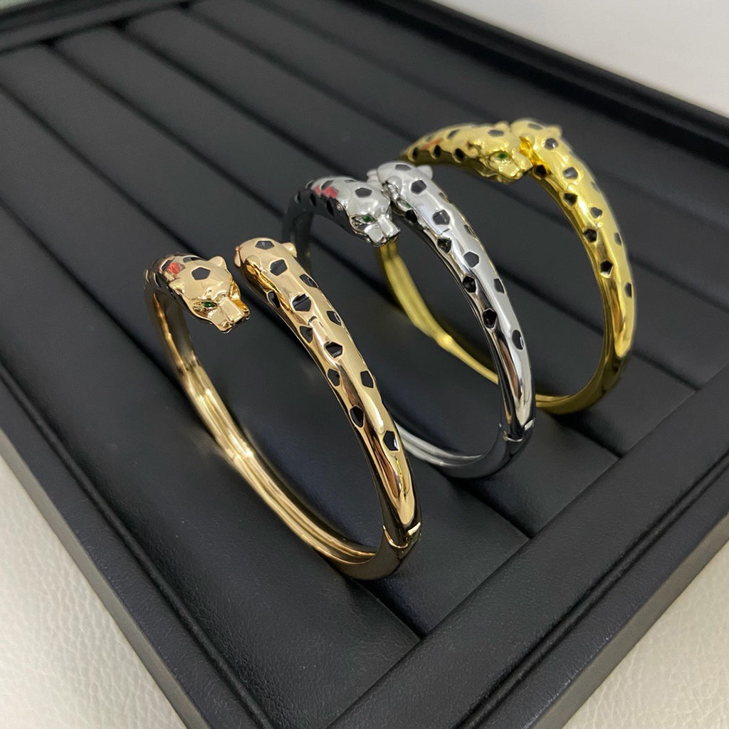 [⭐Seralia]PANTHERE DOUBLE HEADED OPEN BRACELET