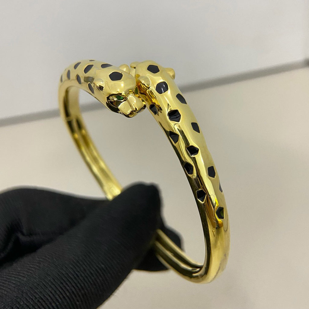[⭐Seralia]PANTHERE DOUBLE HEADED OPEN BRACELET