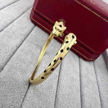 [⭐Seralia]PANTHERE DOUBLE HEADED OPEN BRACELET