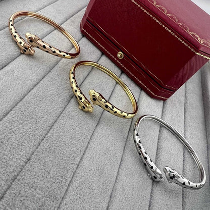 [⭐Seralia]PANTHERE DOUBLE HEADED OPEN BRACELET