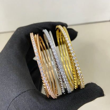 [⭐Seralia]ETINCELLE HALF-PAVED DIAMOND BRACELET
