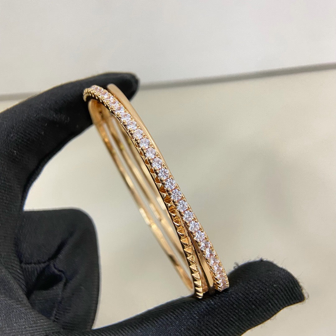 [⭐Seralia]ETINCELLE HALF-PAVED DIAMOND BRACELET