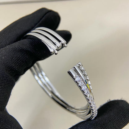 [⭐Seralia]ETINCELLE HALF-PAVED DIAMOND BRACELET