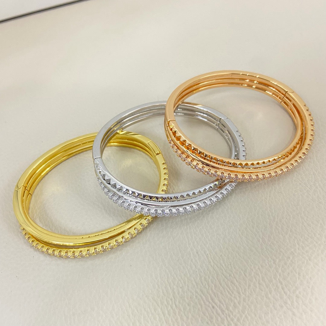 [⭐Seralia]ETINCELLE HALF-PAVED DIAMOND BRACELET