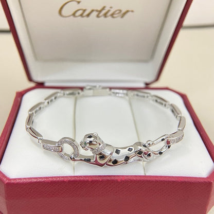 [⭐Seralia]PANTHERE HALF DIAMOND ON CHAIN BRACELET