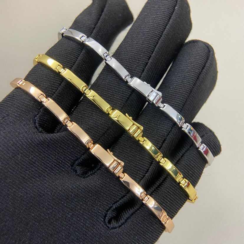 [⭐Seralia]PANTHERE HALF DIAMOND ON CHAIN BRACELET
