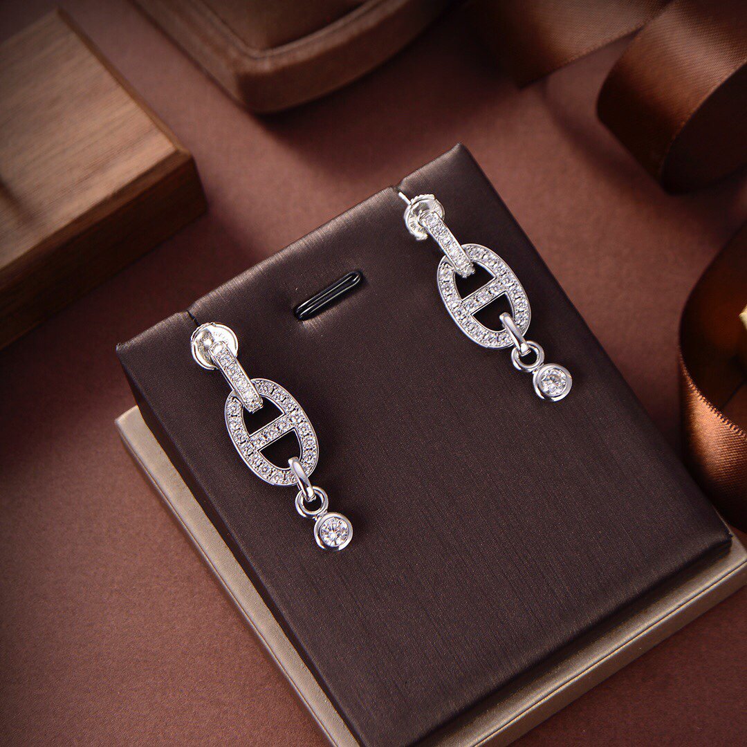 [⭐Seralia]HM CHAINE DIAMOND EARRINGS