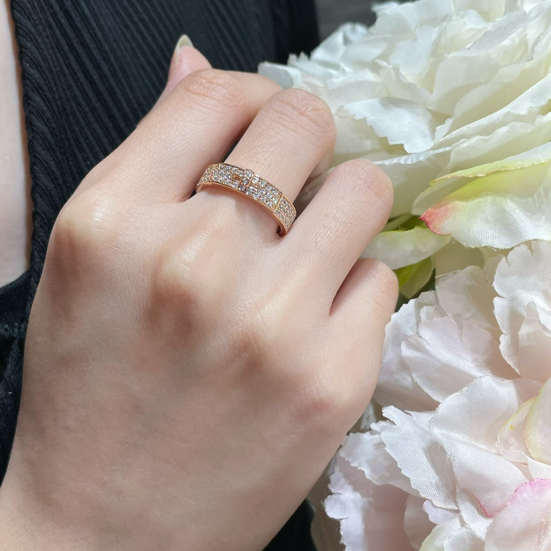 [⭐Seralia]KELLY PINK GOLD DIAMOND RING