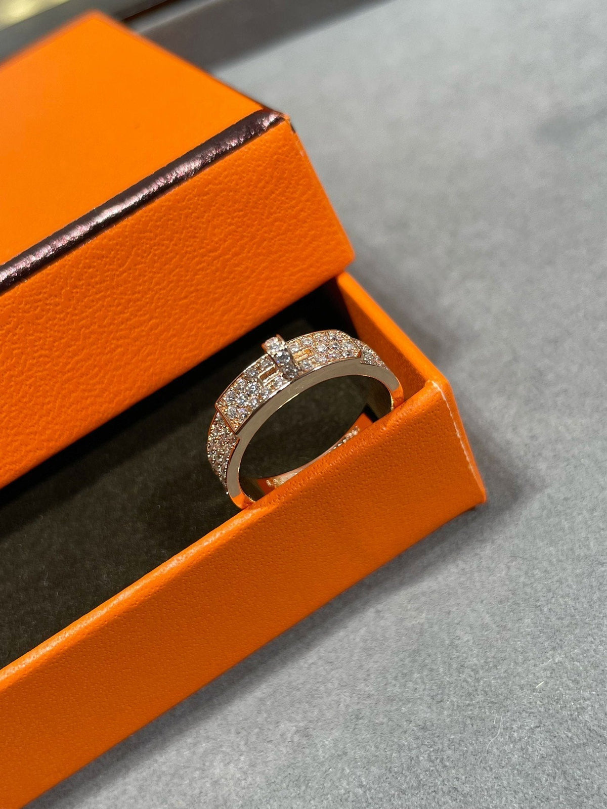 [⭐Seralia]KELLY PINK GOLD DIAMOND RING