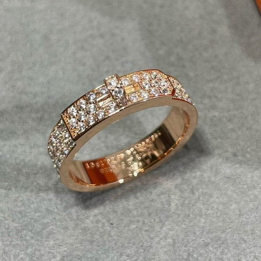 [⭐Seralia]KELLY PINK GOLD DIAMOND RING