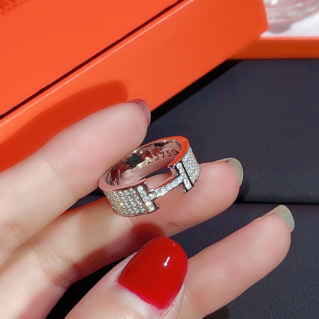[⭐Seralia]H RING FULL DIAMOND