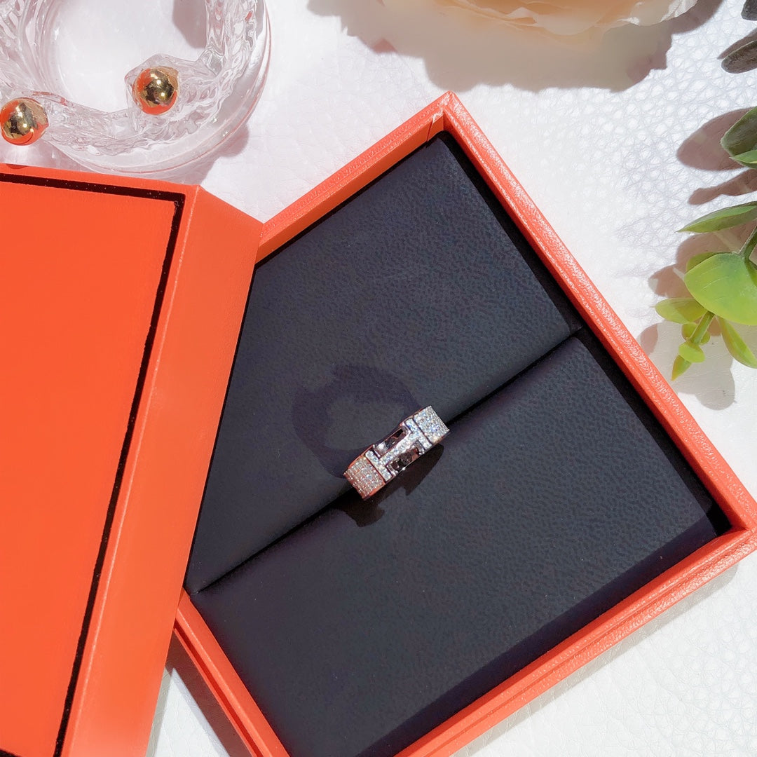 [⭐Seralia]H RING FULL DIAMOND