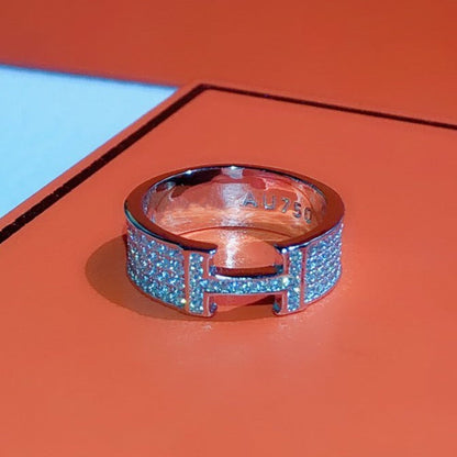 [⭐Seralia]H RING FULL DIAMOND