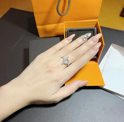[⭐Seralia]ECHAPPEE RING SILVER DIAMOND