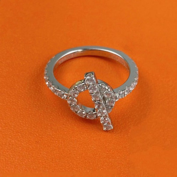 [⭐Seralia]ECHAPPEE RING SILVER DIAMOND