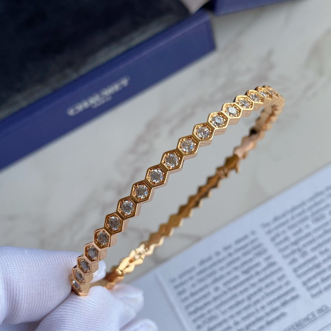 [⭐Seralia]BEE LOVE GOLD BRACELET FULL DIAMOND
