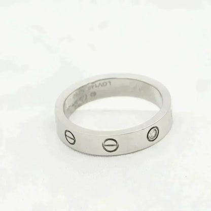[⭐Seralia]LOVE RING 4MM 1 DIAMOND SILVER