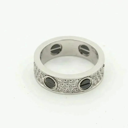 [⭐Seralia]LOVE RING 5.5MM DIAMONDS PAVED CERAMIC