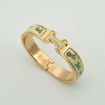 [⭐Seralia]H PINK GOLD BRACELET CREAM CERAMIC