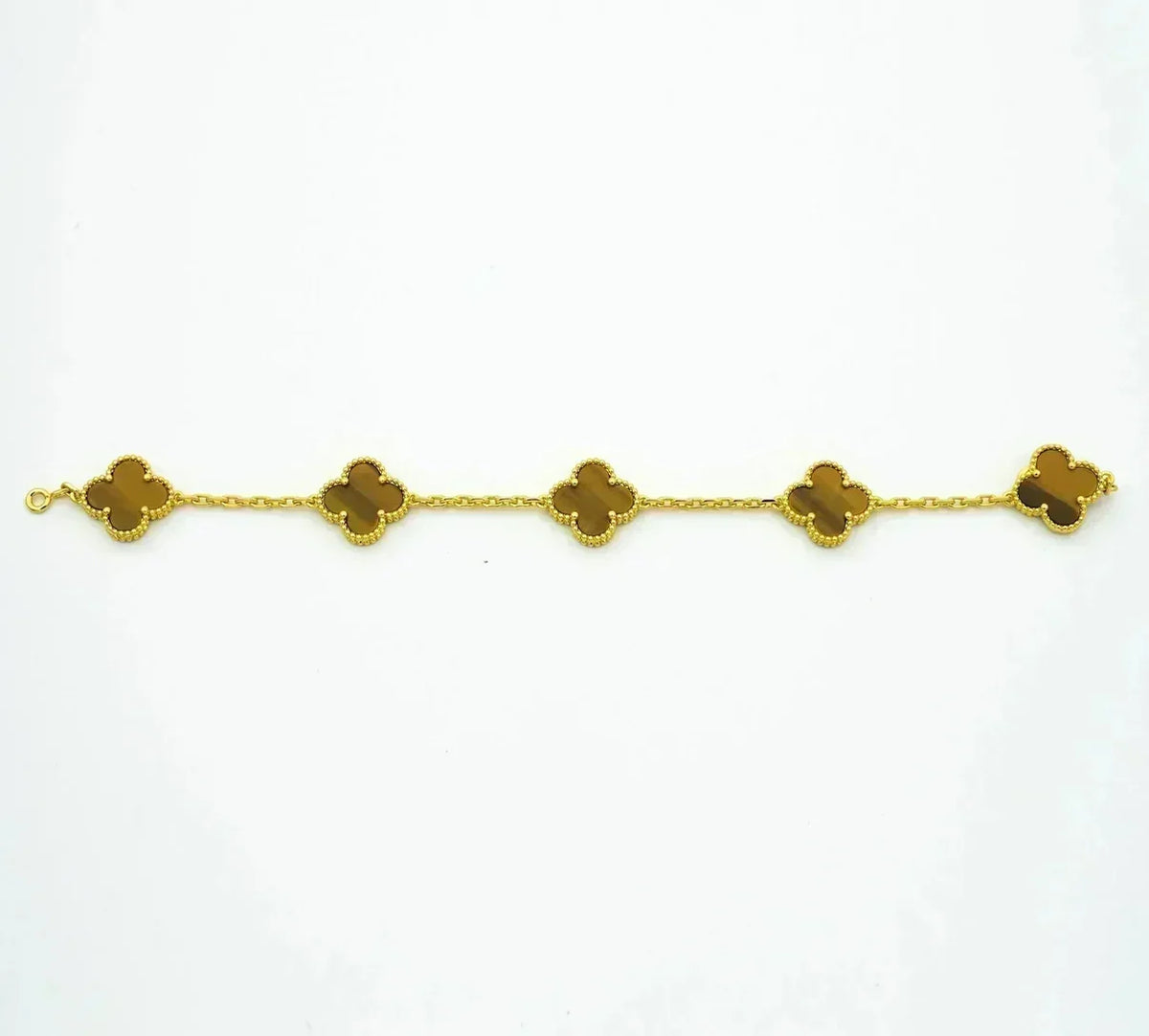 [⭐Seralia] CLOVER 5 MOTIFS TIGER EYE BRACELET COLLECTION