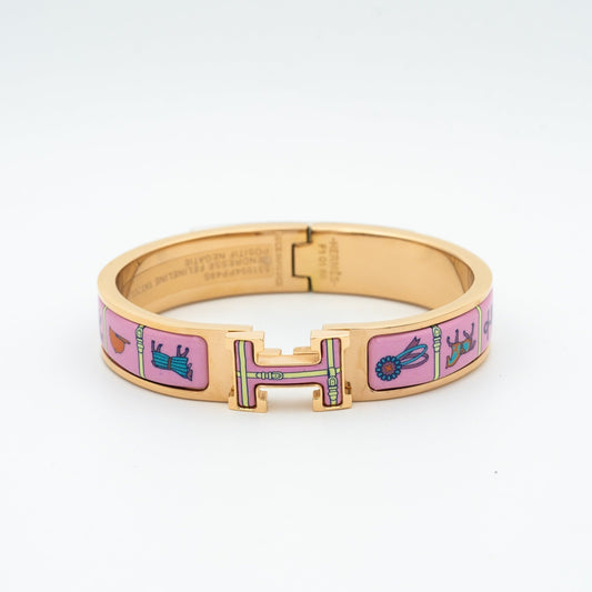 [⭐Seralia]H PINK GOLD BRACELET PINK CERAMIC