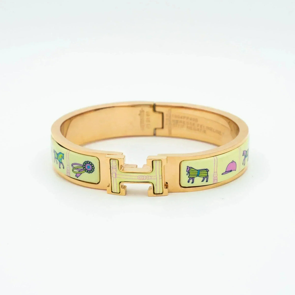[⭐Seralia]H PINK GOLD BRACELET CREAM CERAMIC