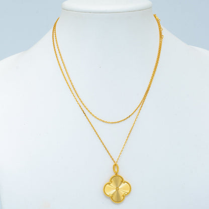[⭐Seralia]CLOVER 25MM PEDANT NECKLACE GOLD