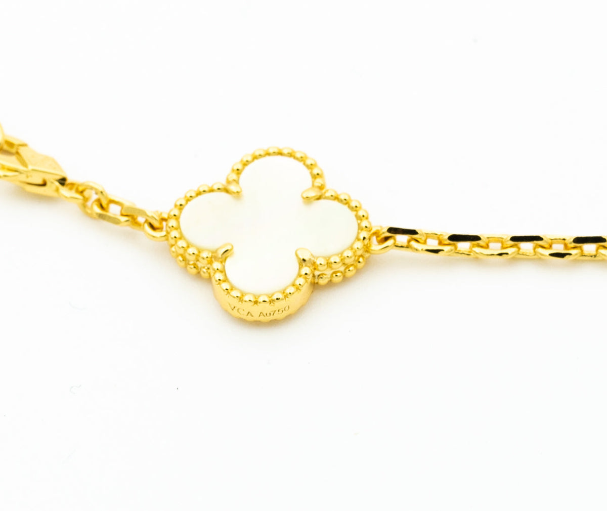 [⭐Seralia]CLOVER BRACELET 5 MOTIFS ONYX MOP
