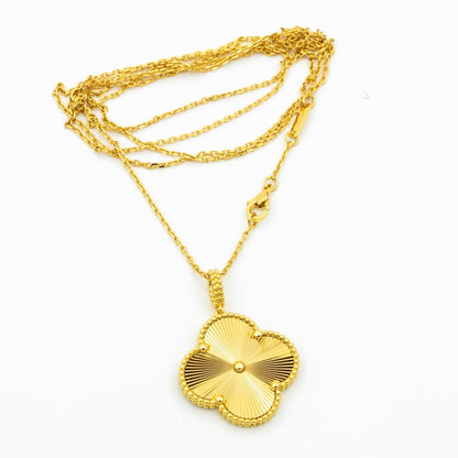 [⭐Seralia]CLOVER 25MM PEDANT NECKLACE GOLD