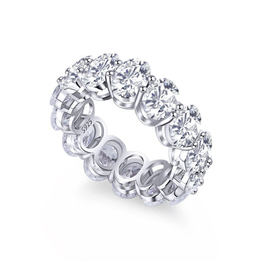 [Lucky Jewelry]Dainty Elongated Cushion Cut Tennis Ring