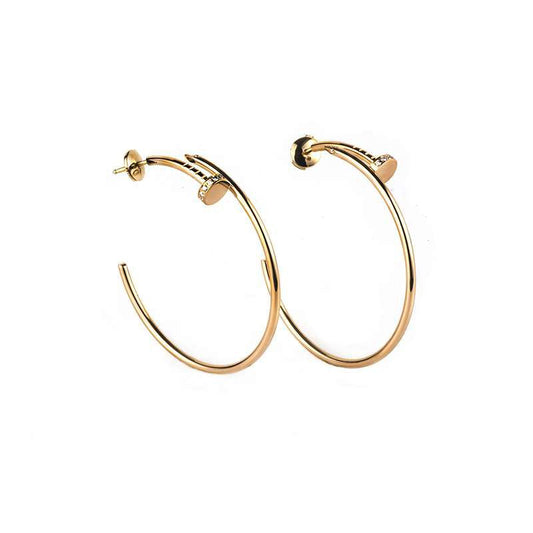 [⭐Seralia]JUSTE EARRINGS GOLD DIAMONDS 1.8MM