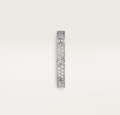 [⭐Seralia]LOVE RING 2.6mm-wide full-diamond ring silver