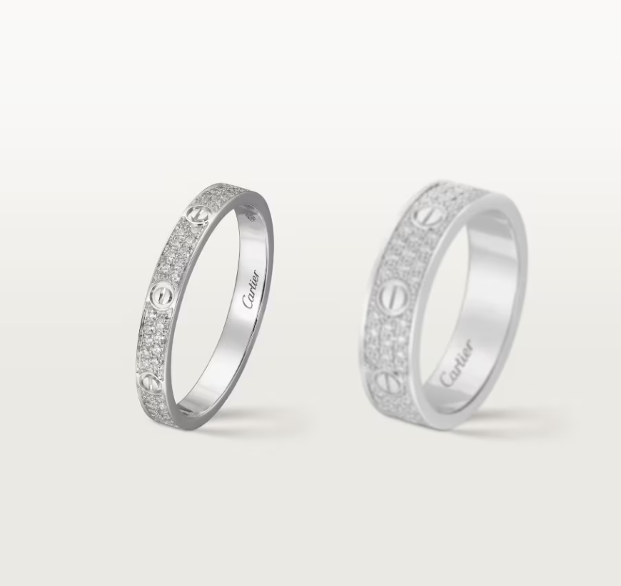 [⭐Seralia]LOVE RING 2.6mm-wide full-diamond ring silver