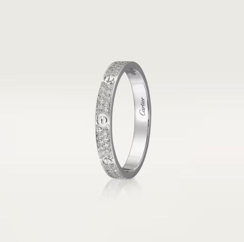 [⭐Seralia]LOVE RING 2.6mm-wide full-diamond ring silver