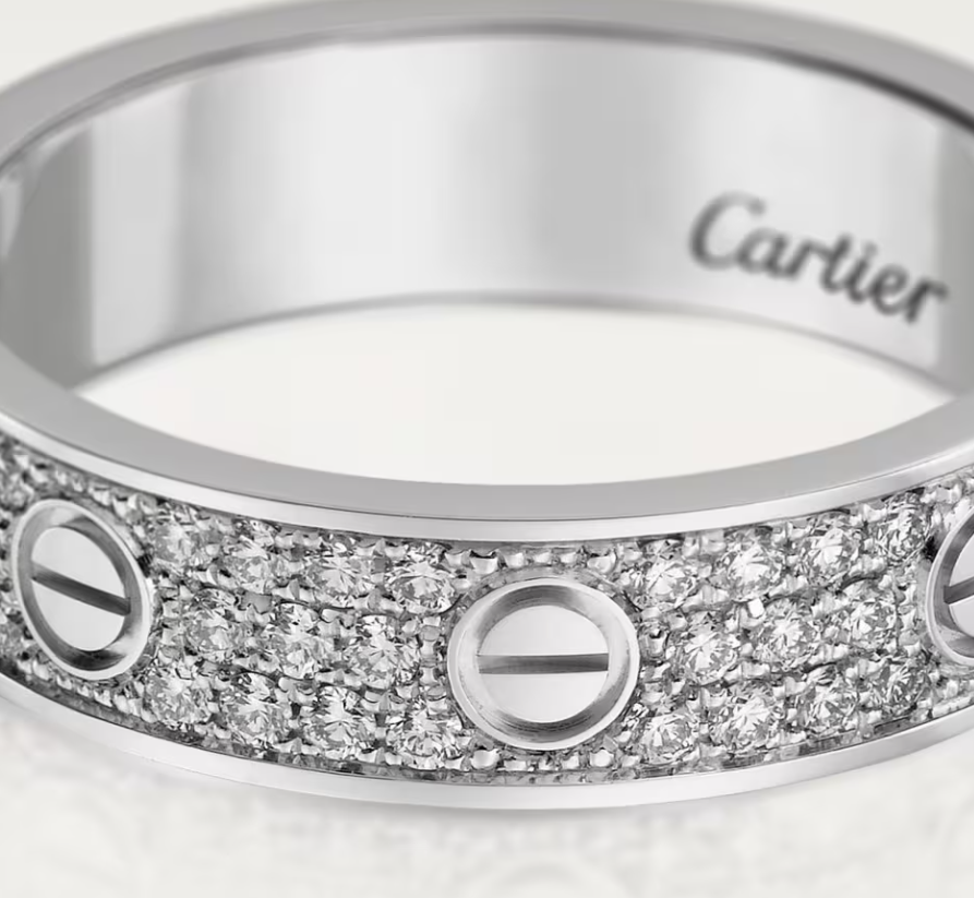 [⭐Seralia]LOVE RING 4mm-wide full-diamond ring silver