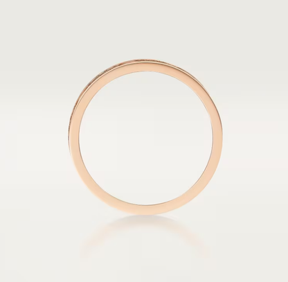 [⭐Seralia]LOVE RING 4mm-wide full-diamond ring Rose Gold