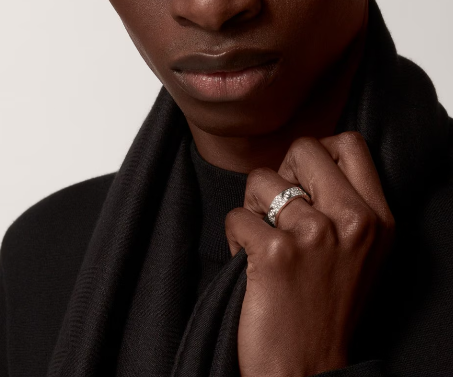 [⭐Seralia]LOVE RING 6.5MM Full Diamond, 6 Major Diamonds Silver