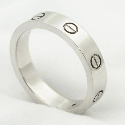 [⭐Seralia]LOVE RING 4MM 1 DIAMOND SILVER