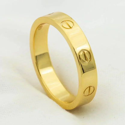 [⭐Seralia]LOVE RING 4MM 1 DIAMOND GOLD
