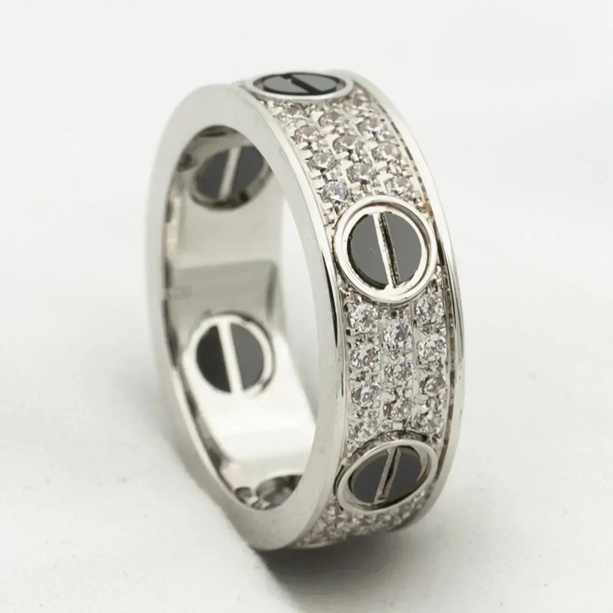[⭐Seralia]LOVE RING 5.5MM DIAMONDS PAVED CERAMIC